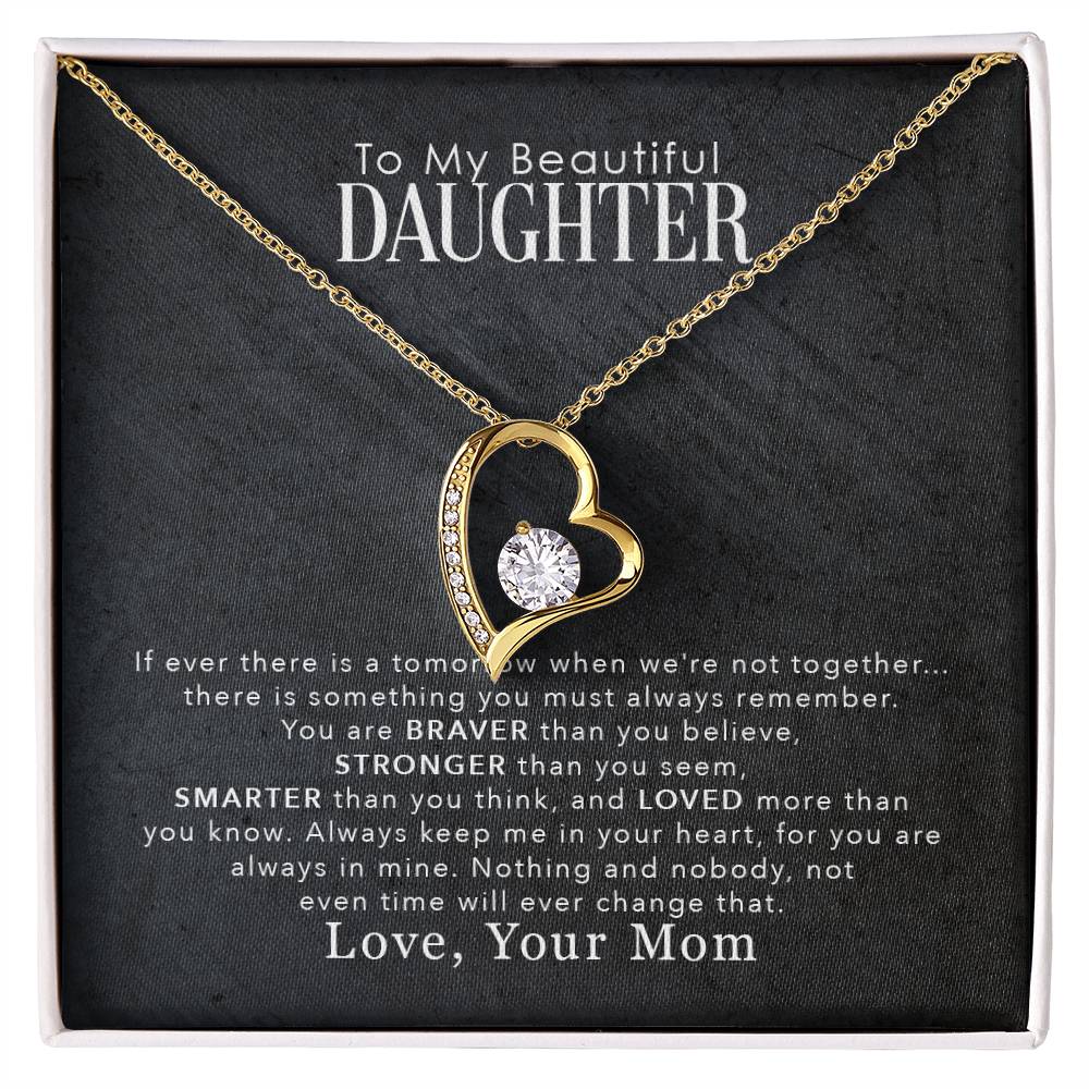 My Beautiful Daughter - Forever Love Necklace- GOLD FINISH