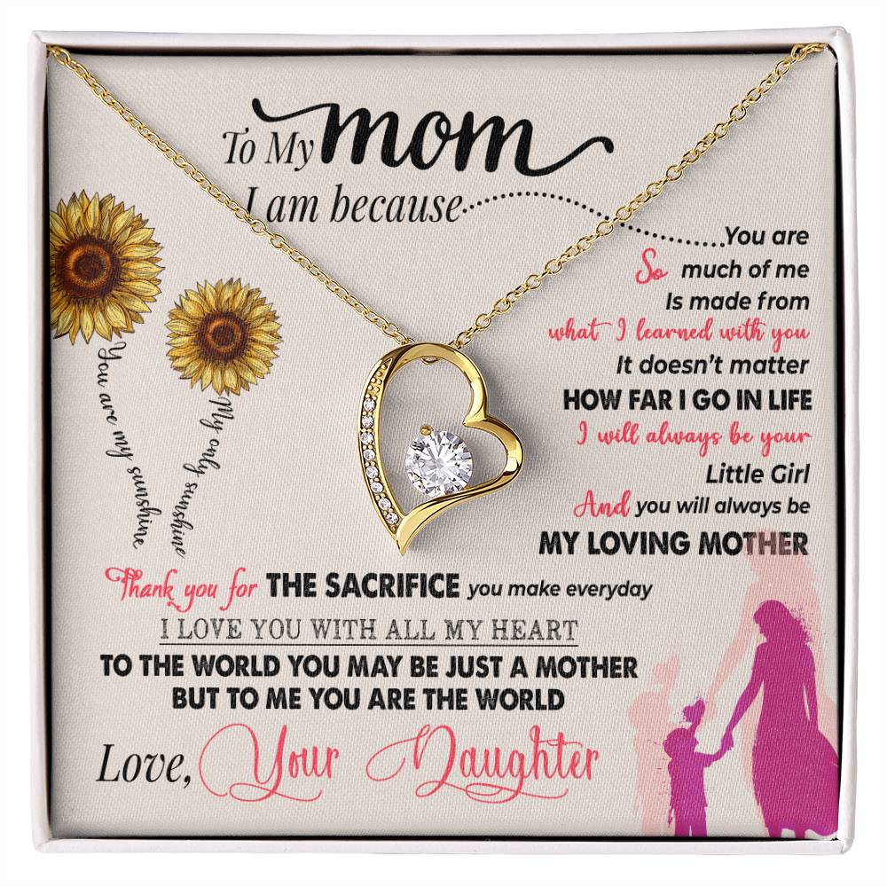 You Are My Sunshine - Forever Love Necklace - GOLD FINISH