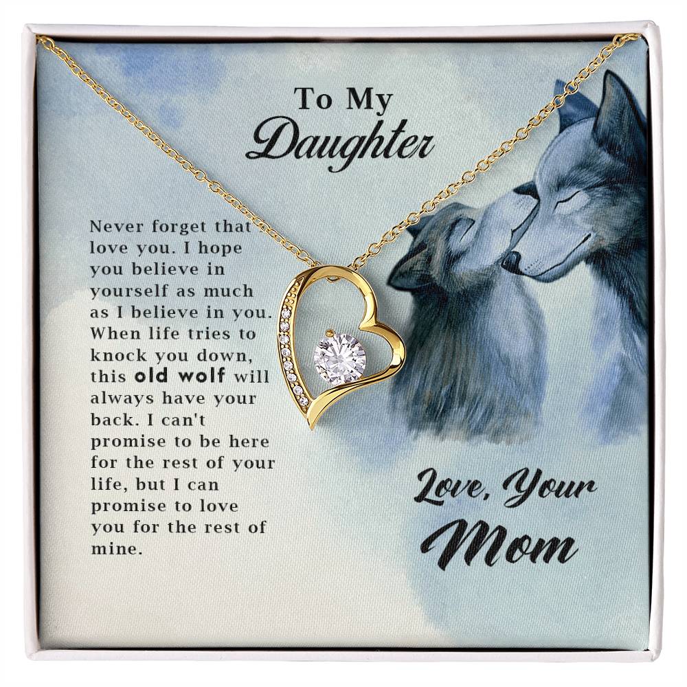 Old Wolf - Forever Love Necklace- GOLD FINISH