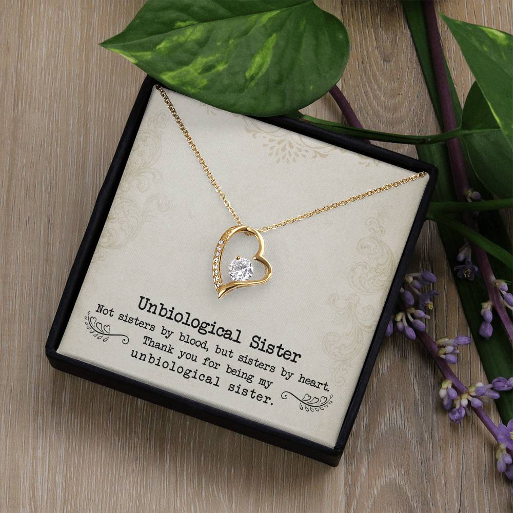 Unbiological Sister - Forever Love Necklace - GOLD FINISH