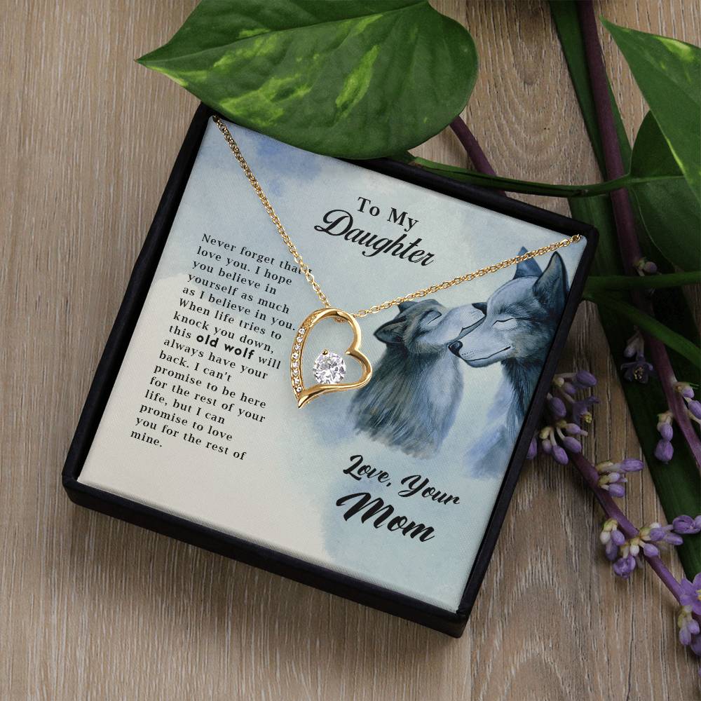 Old Wolf - Forever Love Necklace- GOLD FINISH
