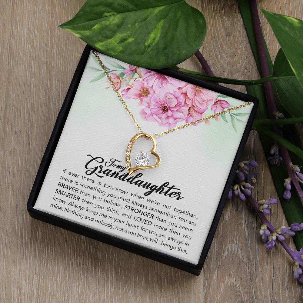 Brave Granddaughter - Forever Love Necklace -GOLD FINISH