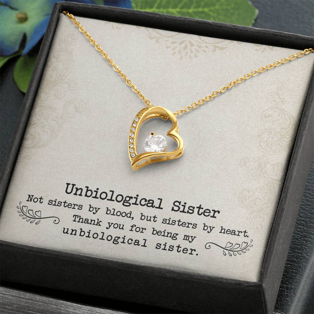 Unbiological Sister - Forever Love Necklace - GOLD FINISH