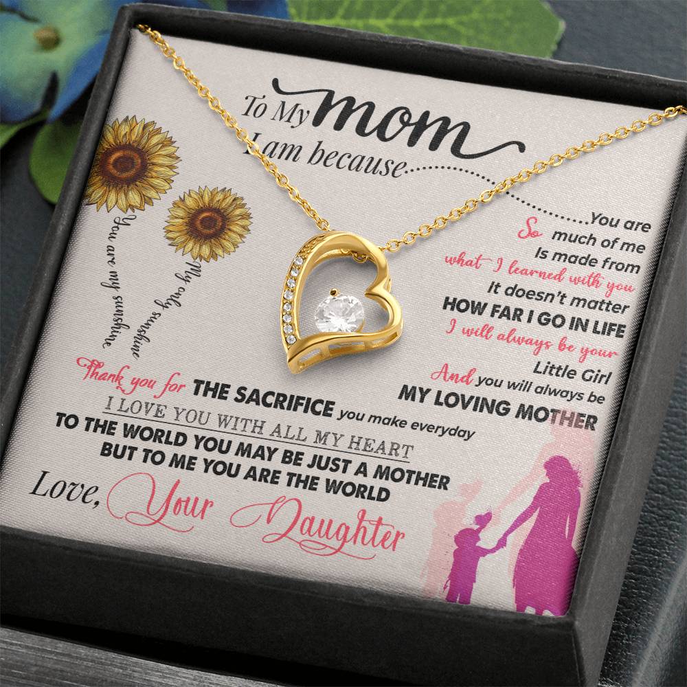 You Are My Sunshine - Forever Love Necklace - GOLD FINISH