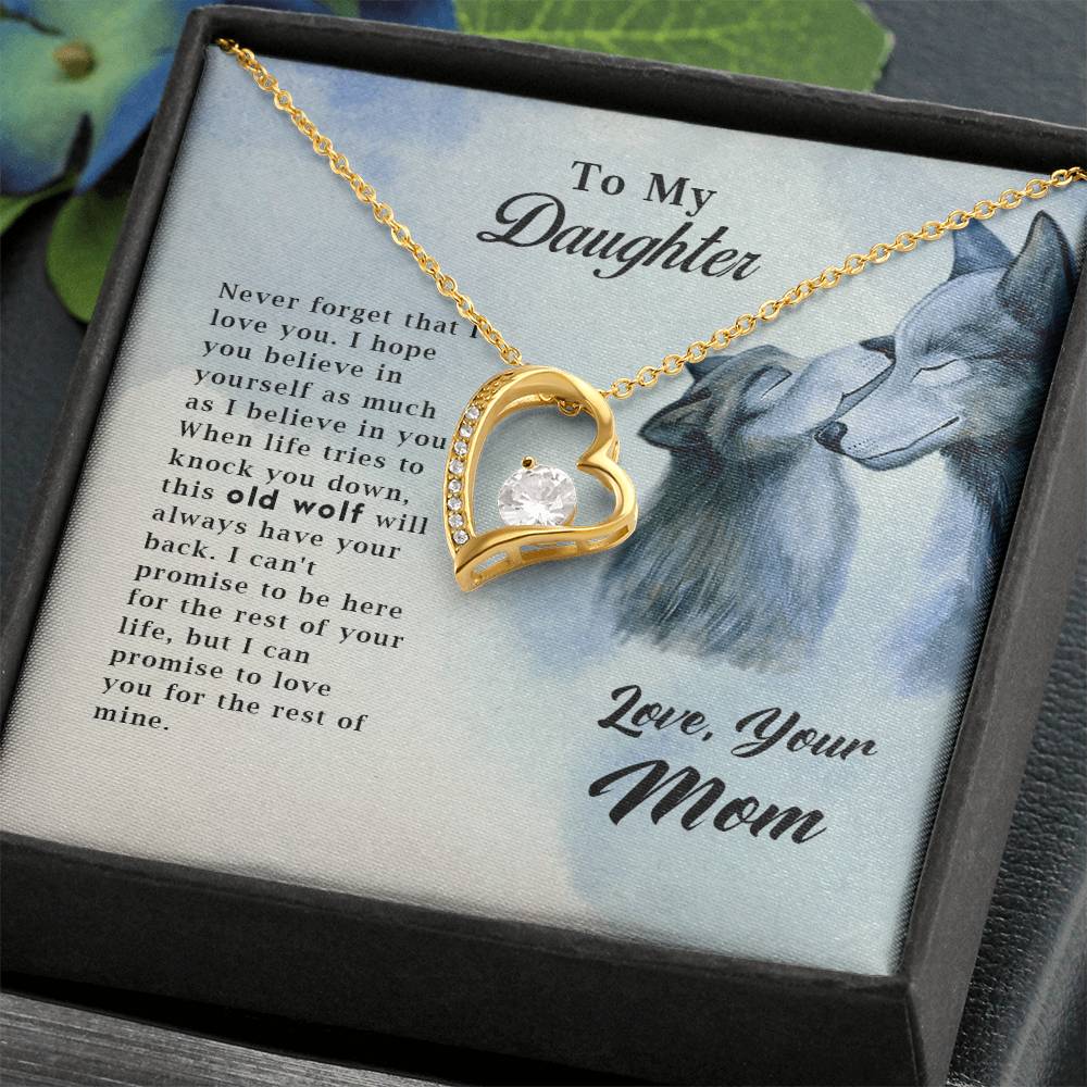 Old Wolf - Forever Love Necklace- GOLD FINISH