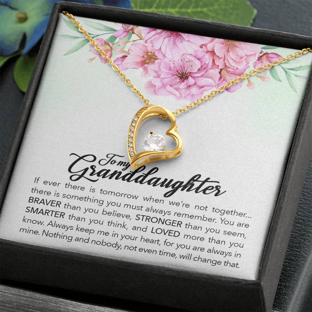 Brave Granddaughter - Forever Love Necklace -GOLD FINISH