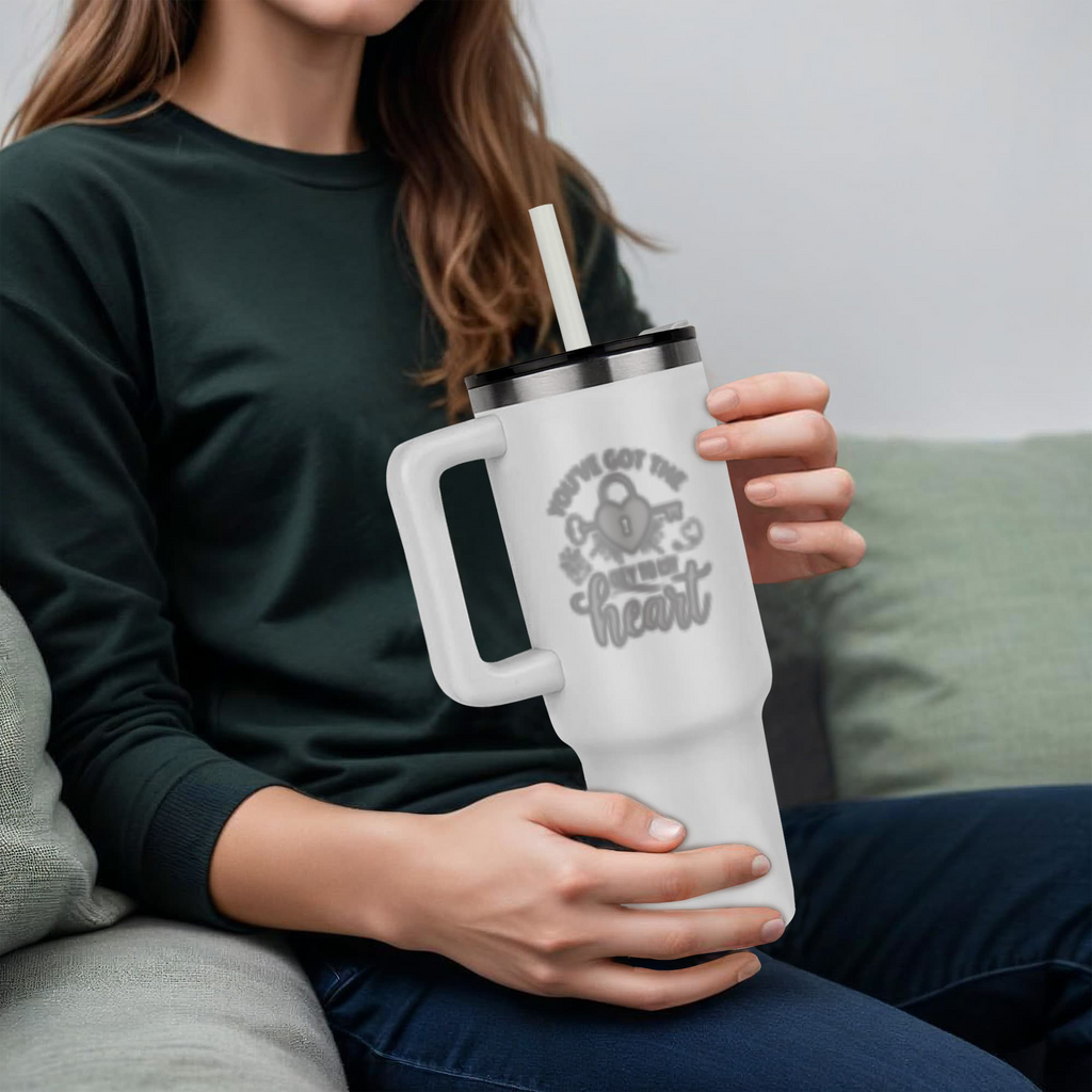 You Got The One Key To My Heart! - Pinnacle 40oz Tumbler - Laser engraved- Valentines Collection