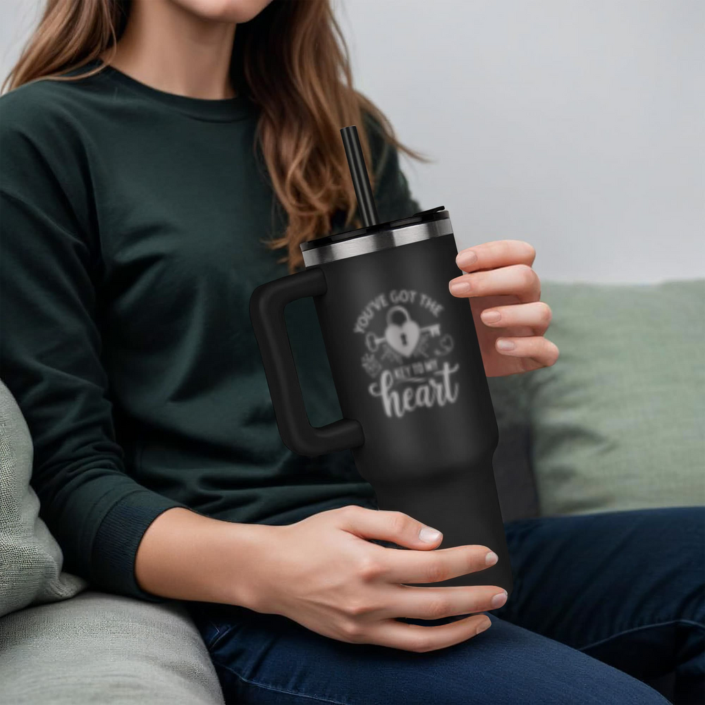 You Got The One Key To My Heart! - Pinnacle 40oz Tumbler - Laser engraved- Valentines Collection