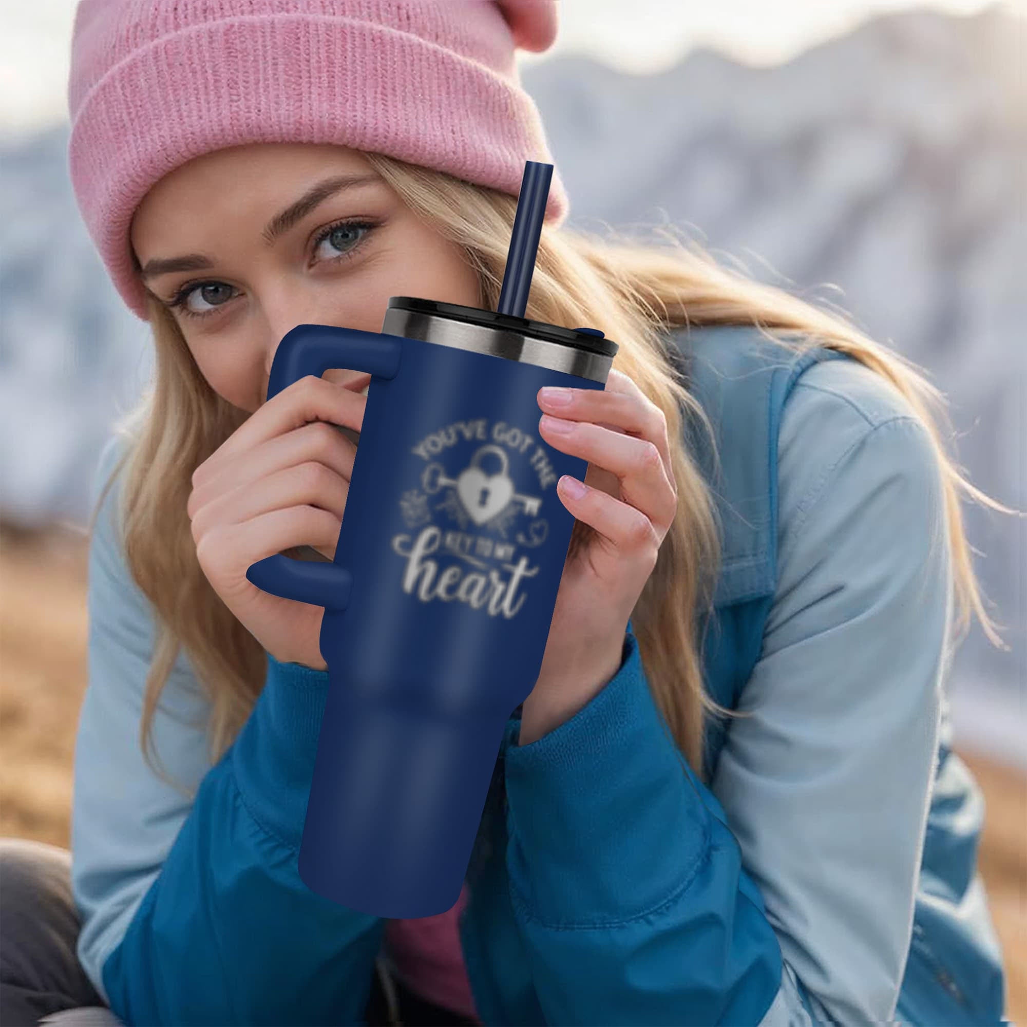 You Got The One Key To My Heart! - Pinnacle 40oz Tumbler - Laser engraved- Valentines Collection