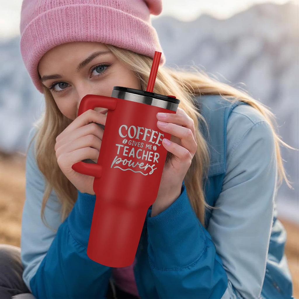 Coffee Gives Me Powers - Teachers Tumbler