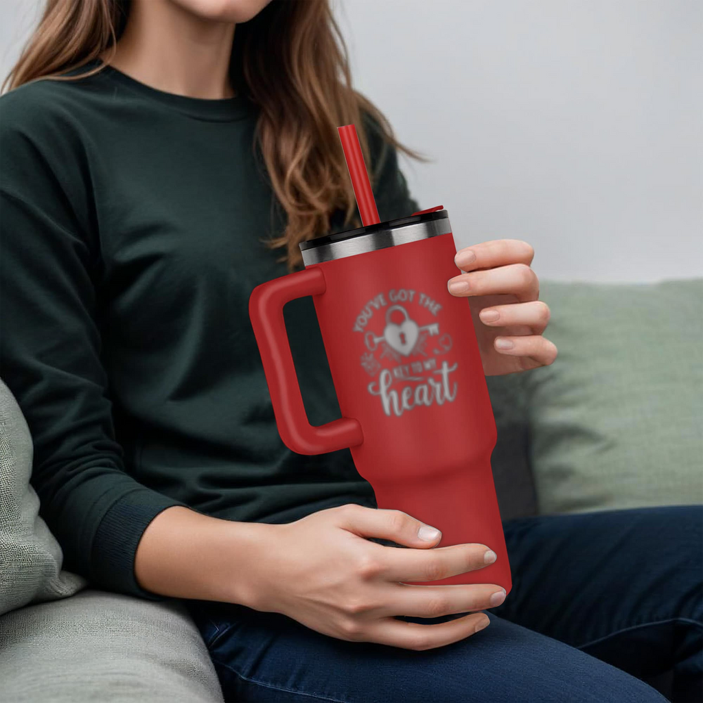 You Got The One Key To My Heart! - Pinnacle 40oz Tumbler - Laser engraved- Valentines Collection