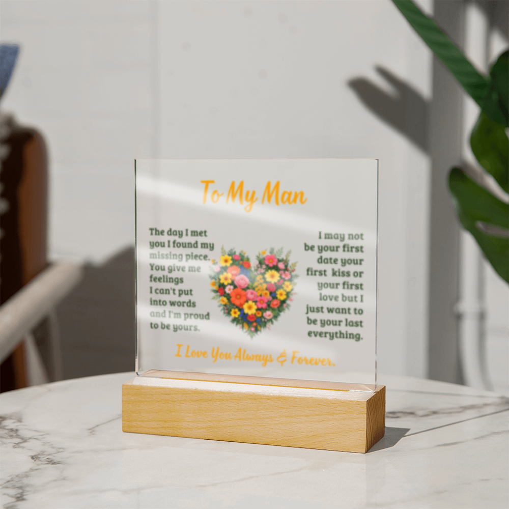 To My Mom- I Love You Always And Forever! - Acrylic Square LED Plaque
