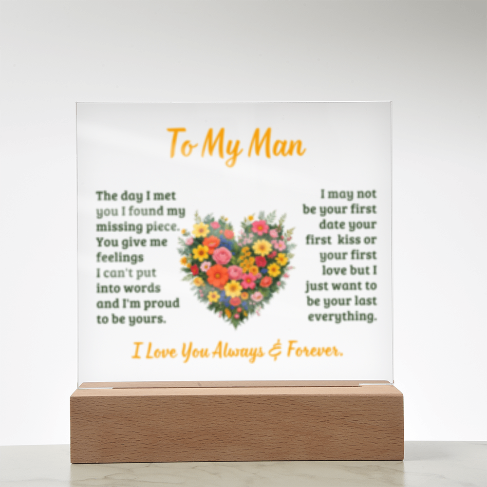 To My Mom- I Love You Always And Forever! - Acrylic Square LED Plaque