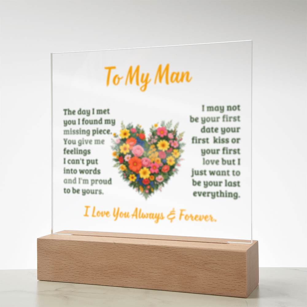 To My Mom- I Love You Always And Forever! - Acrylic Square LED Plaque