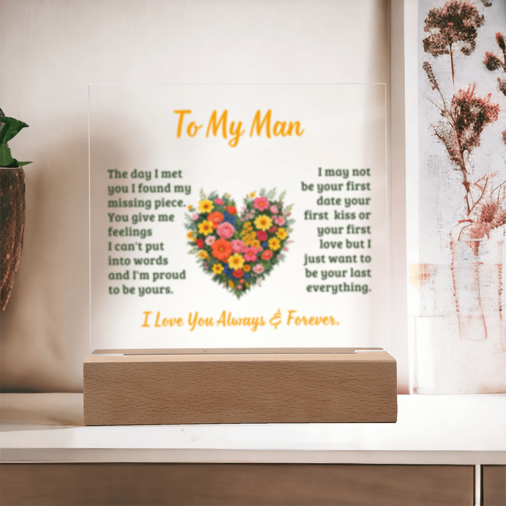 To My Mom- I Love You Always And Forever! - Acrylic Square LED Plaque