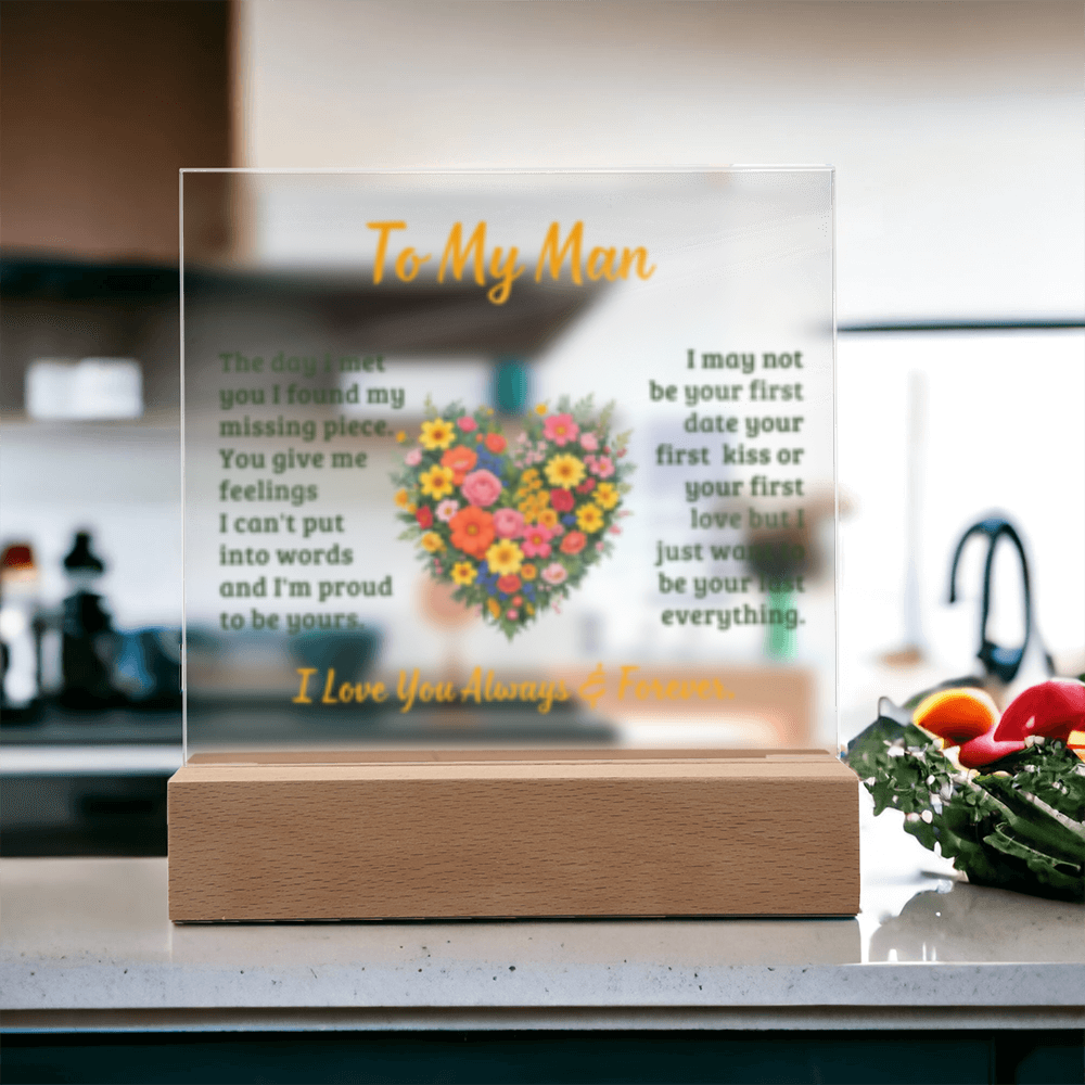To My Mom- I Love You Always And Forever! - Acrylic Square LED Plaque