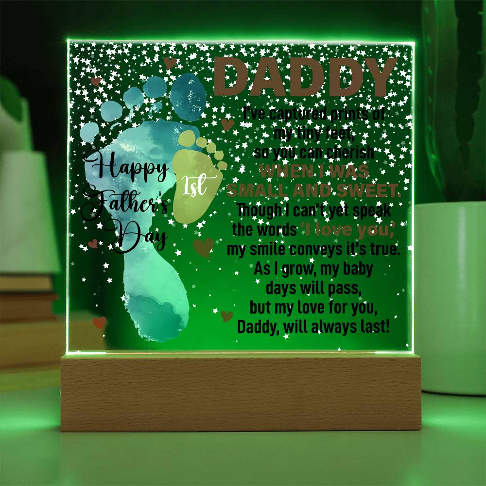 When I Was Small and Sweet - Acrylic LED  Square - SALE!
