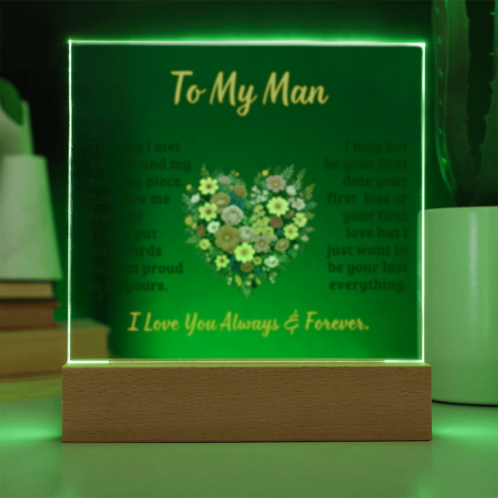 To My Mom- I Love You Always And Forever! - Acrylic Square LED Plaque