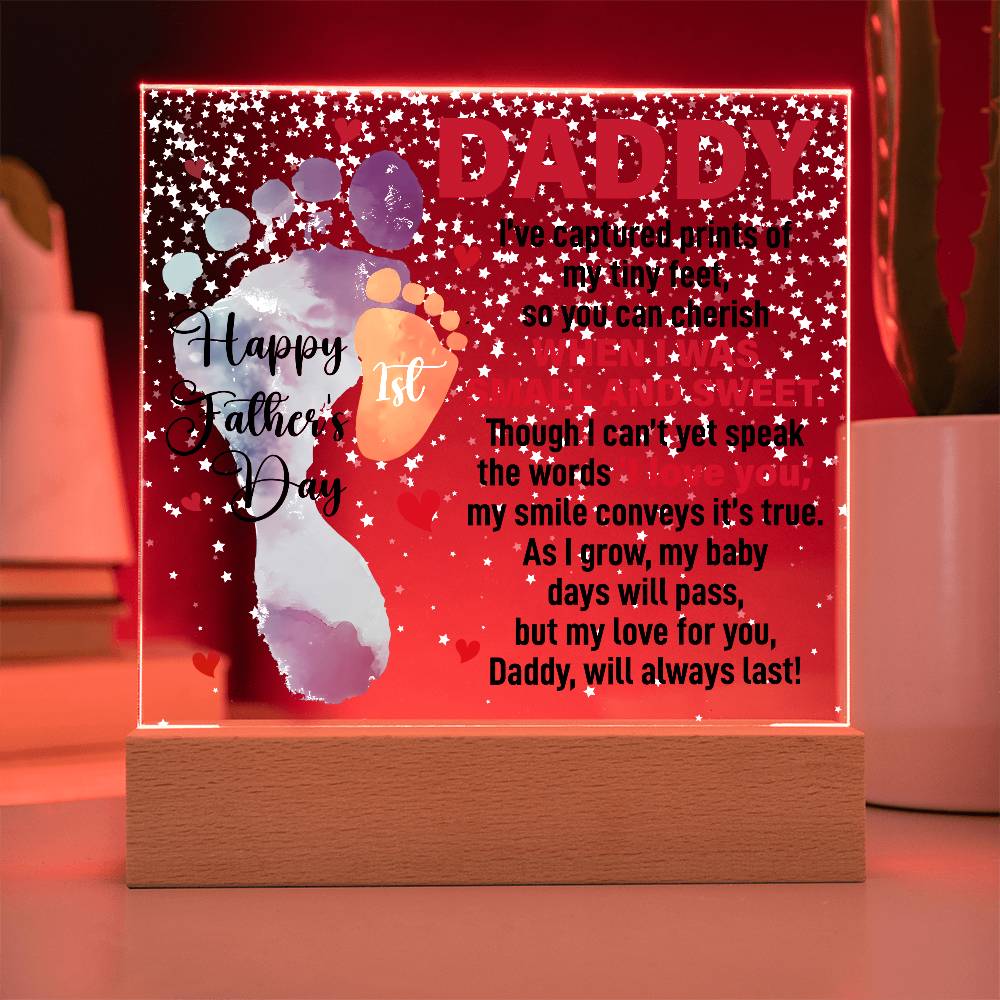 When I Was Small and Sweet - Acrylic LED  Square - SALE!