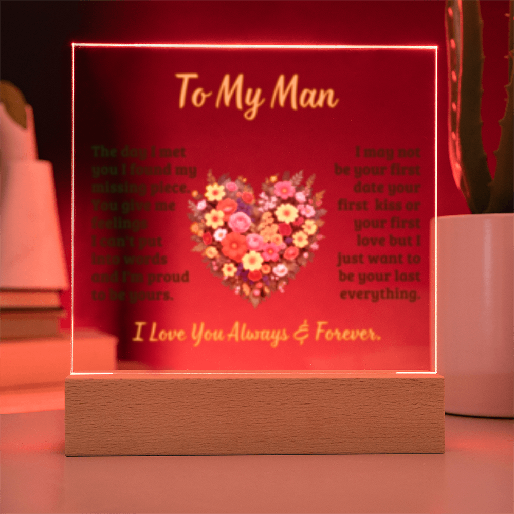 To My Mom- I Love You Always And Forever! - Acrylic Square LED Plaque