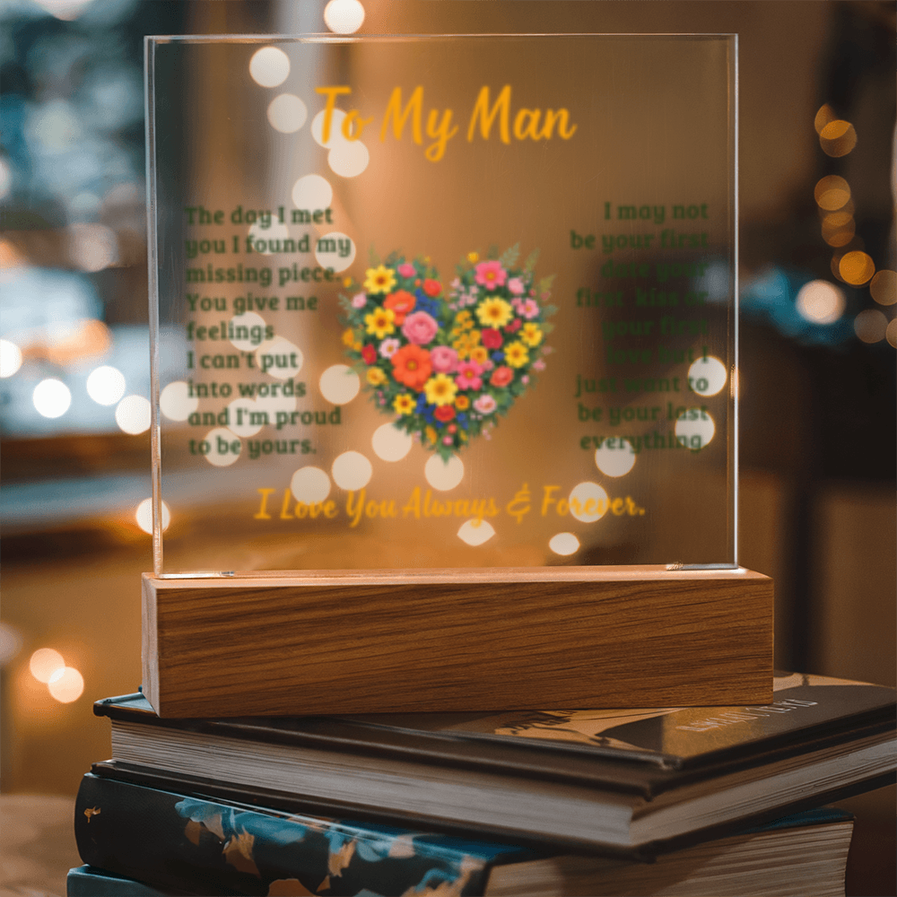 To My Mom- I Love You Always And Forever! - Acrylic Square LED Plaque