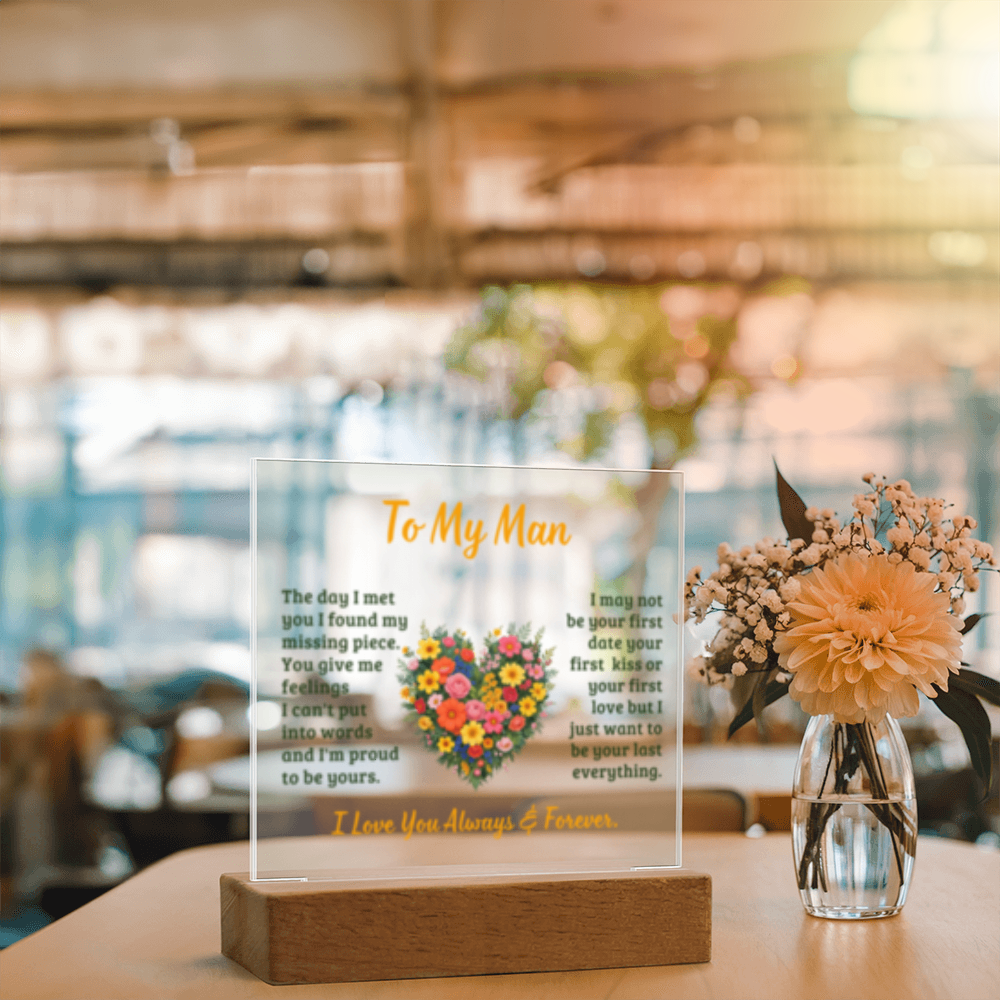 To My Mom- I Love You Always And Forever! - Acrylic Square LED Plaque