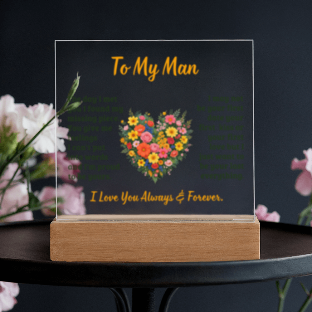 To My Mom- I Love You Always And Forever! - Acrylic Square LED Plaque