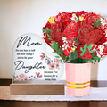 To Mom I am lucky to be your Daughter! -    Heart and Flower bundle