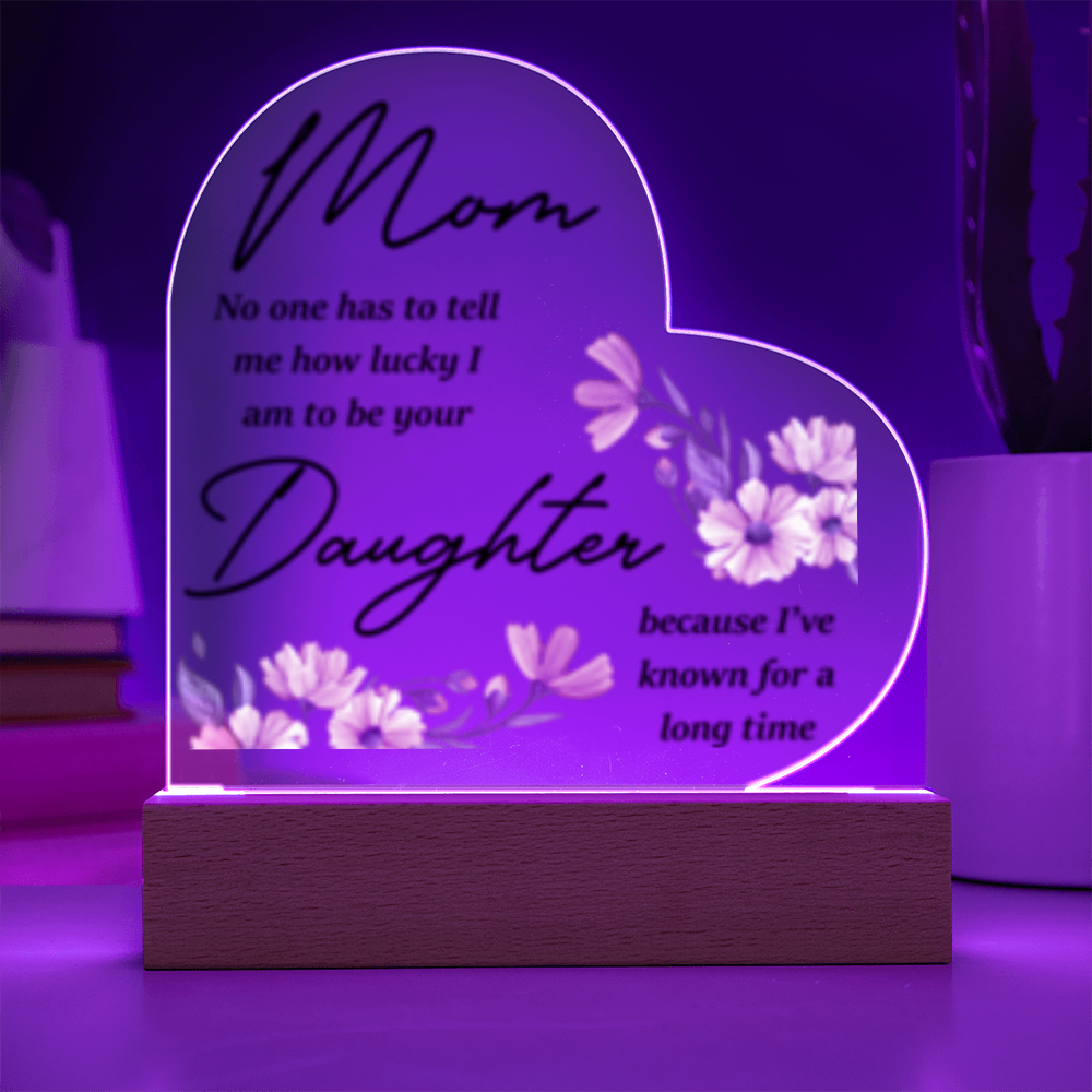 To Mom I am lucky to be your Daughter! -    Heart and Flower bundle