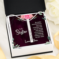 Sister- No Matter What - I love You! - Engraved 4-Sided Stick Necklace