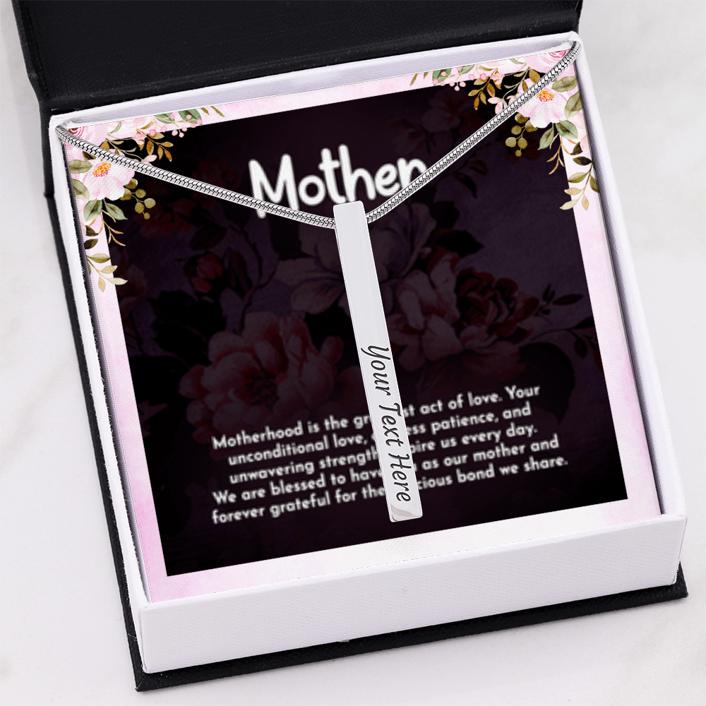 Mother - Custom Engraved 4-Sided Stick Necklace