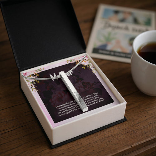 Mother - Custom Engraved 4-Sided Stick Necklace