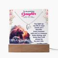 To My Precious Daughter-  Keepsake  LED Acrylic & Forever Love Necklace
