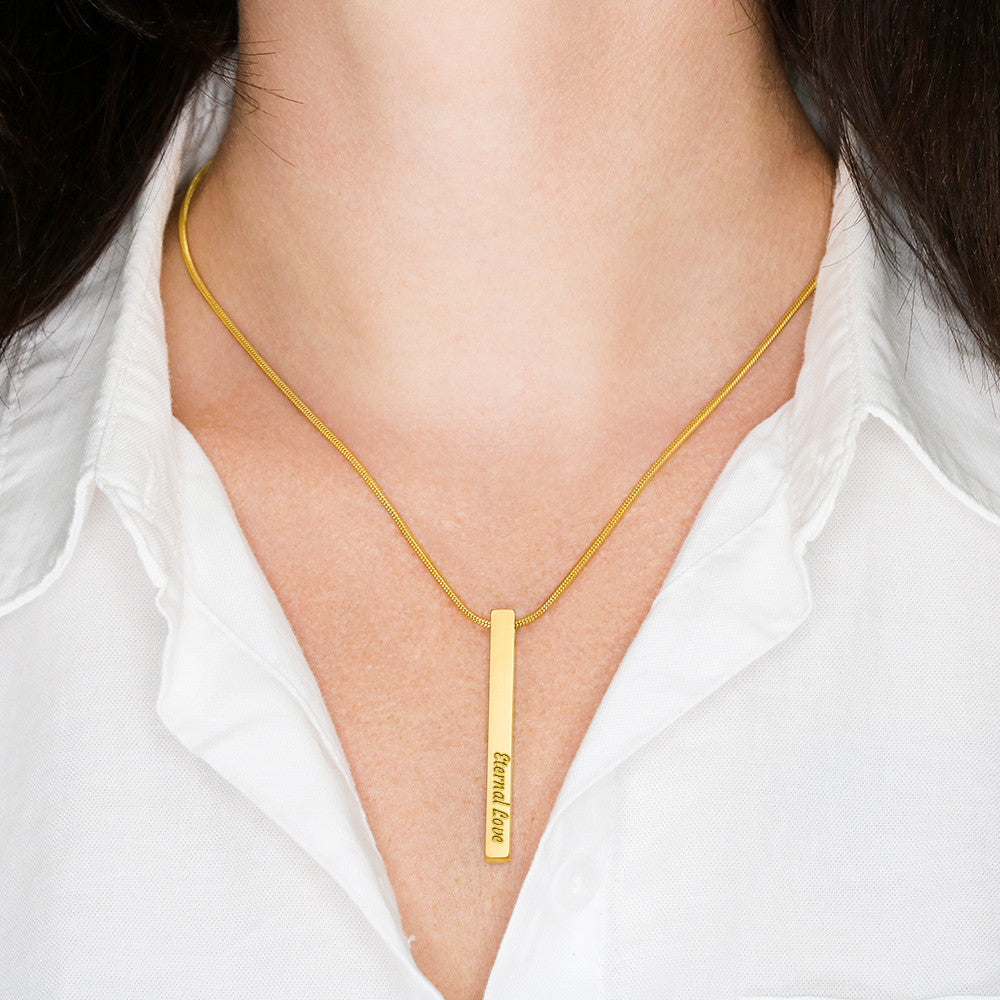 Mother - Custom Engraved 4-Sided Stick Necklace