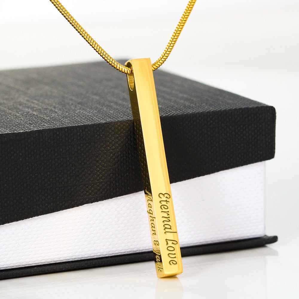Mother - Custom Engraved 4-Sided Stick Necklace