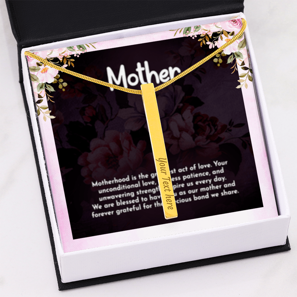 Mother - Custom Engraved 4-Sided Stick Necklace
