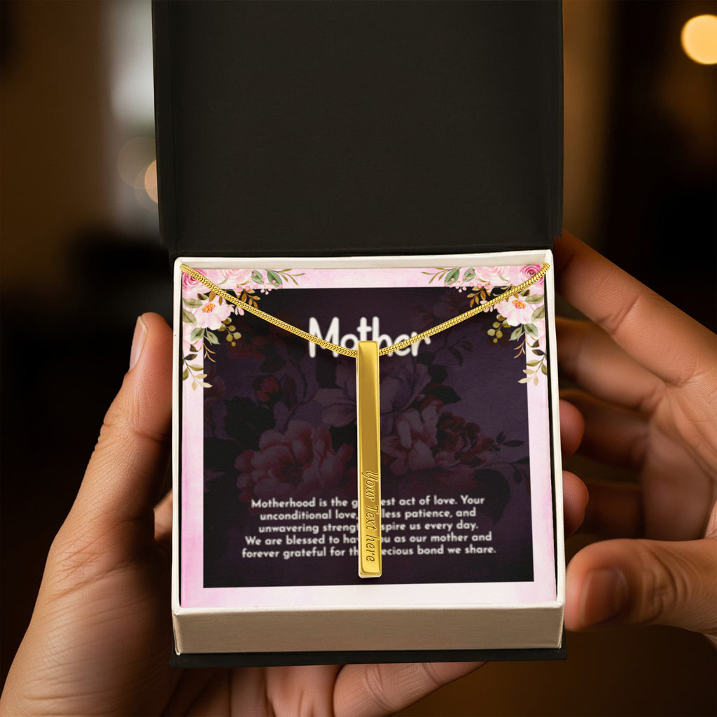 Mother - Custom Engraved 4-Sided Stick Necklace