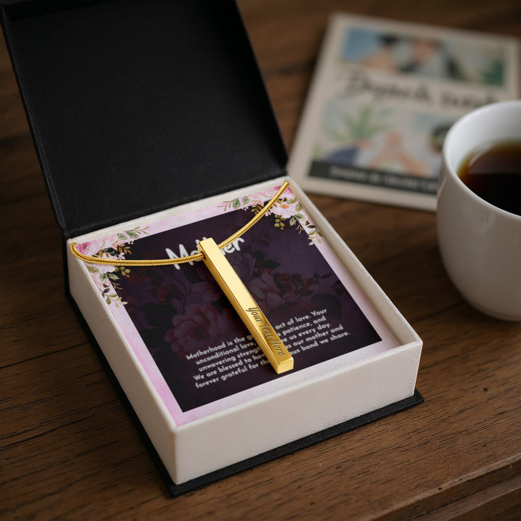 Mother - Custom Engraved 4-Sided Stick Necklace