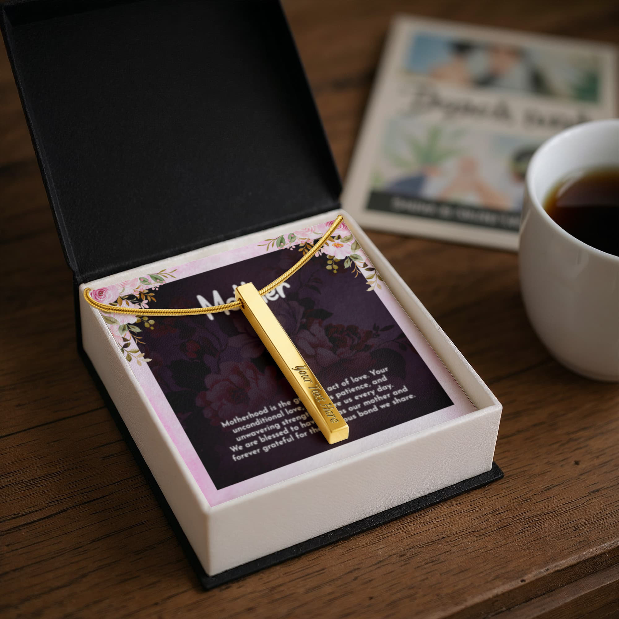 Mother - Custom Engraved 4-Sided Stick Necklace