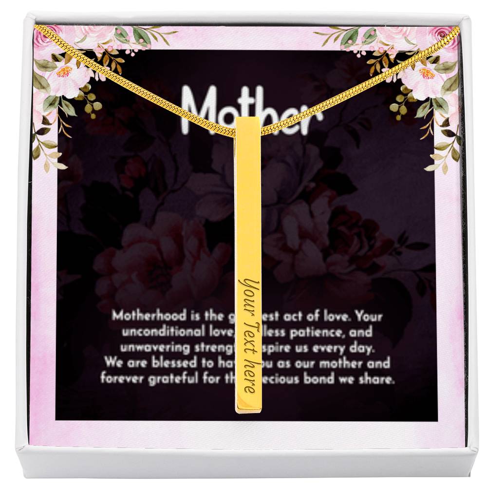 Mother - Custom Engraved 4-Sided Stick Necklace