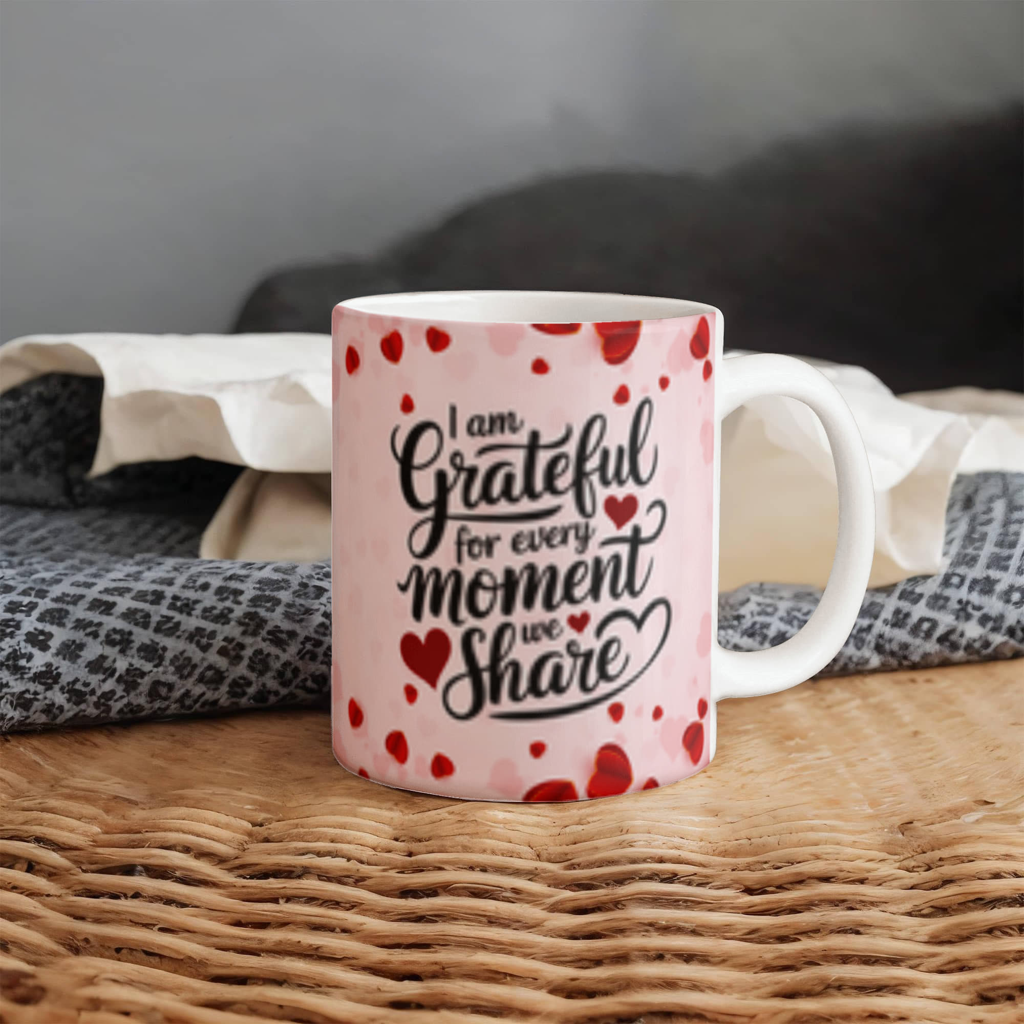 I Am Grateful For Every Moment We - Share Ceramic Mug - Valentines Collection!