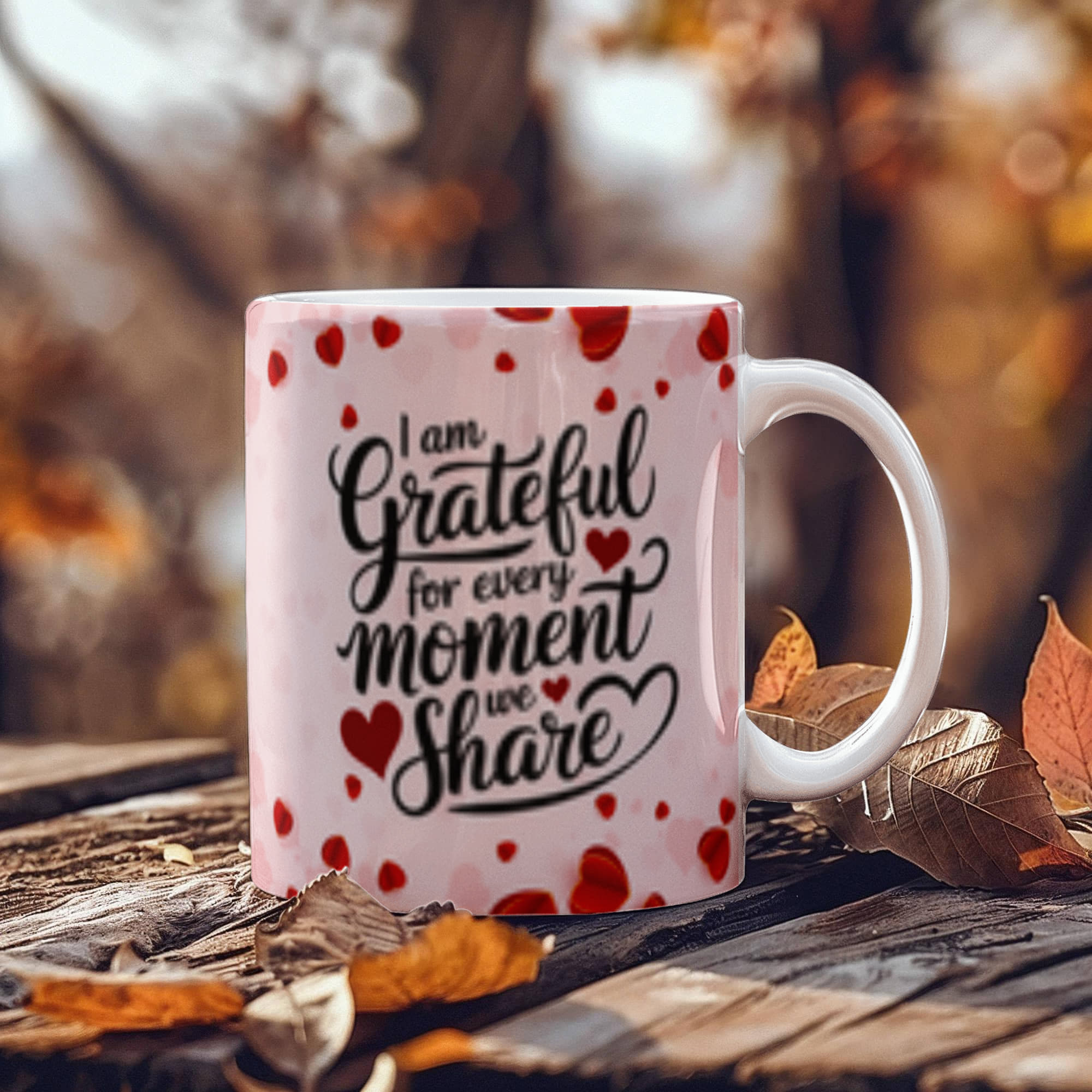 I Am Grateful For Every Moment We - Share Ceramic Mug - Valentines Collection!