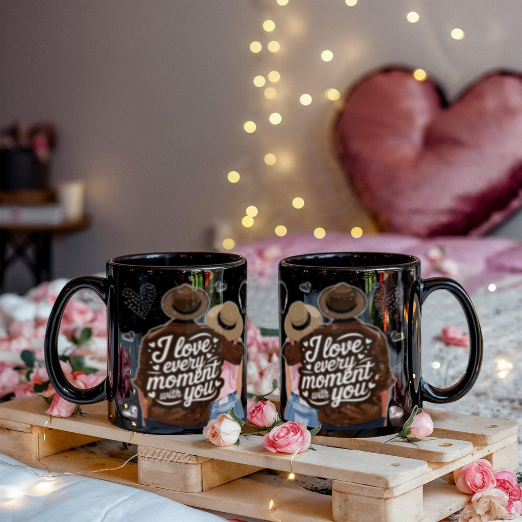 Romantic & Inspirational - Black Ceramic Mug- Valentine Collection!