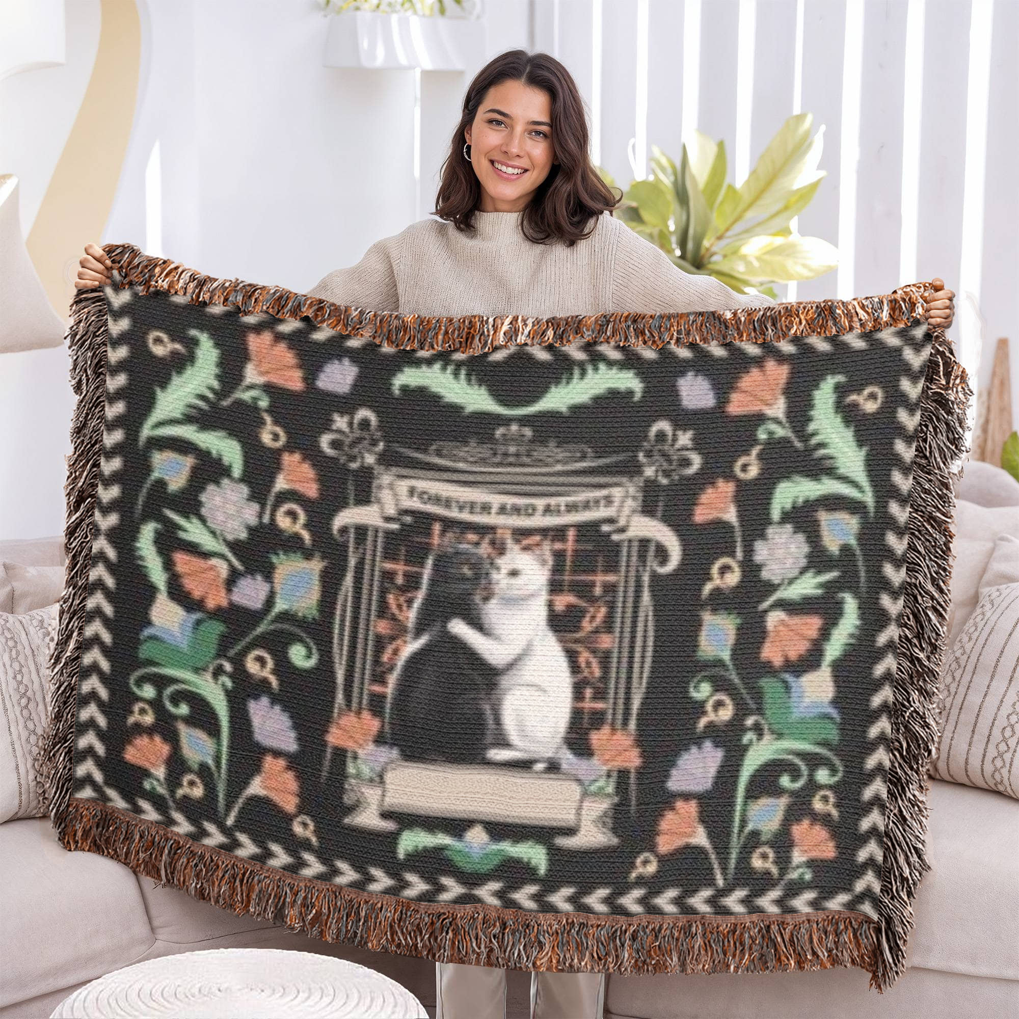 Forever & Always- Inspirational. & Romantic- Heirloom Woven Blanket - Valentines Collection