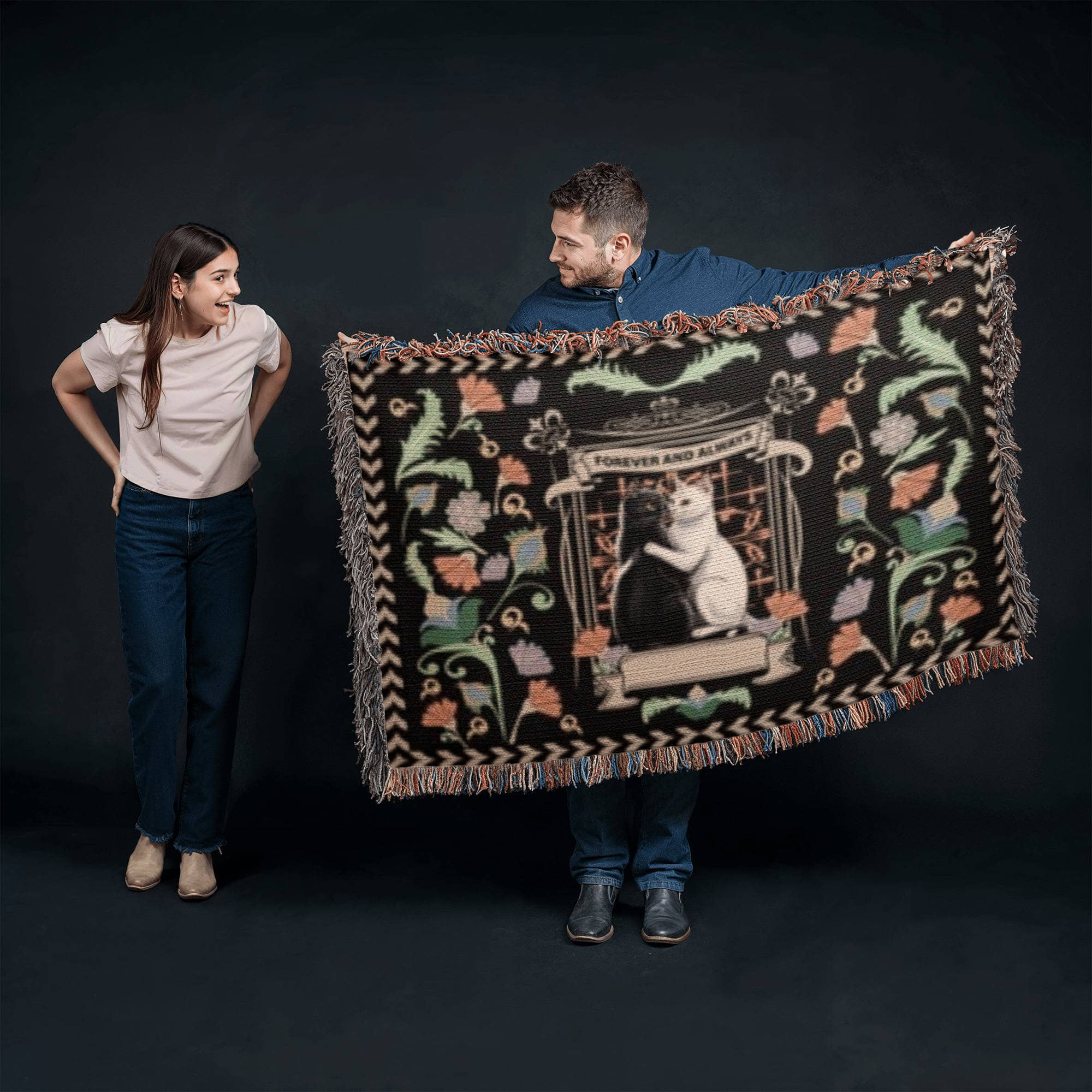 Forever & Always- Inspirational. & Romantic- Heirloom Woven Blanket - Valentines Collection