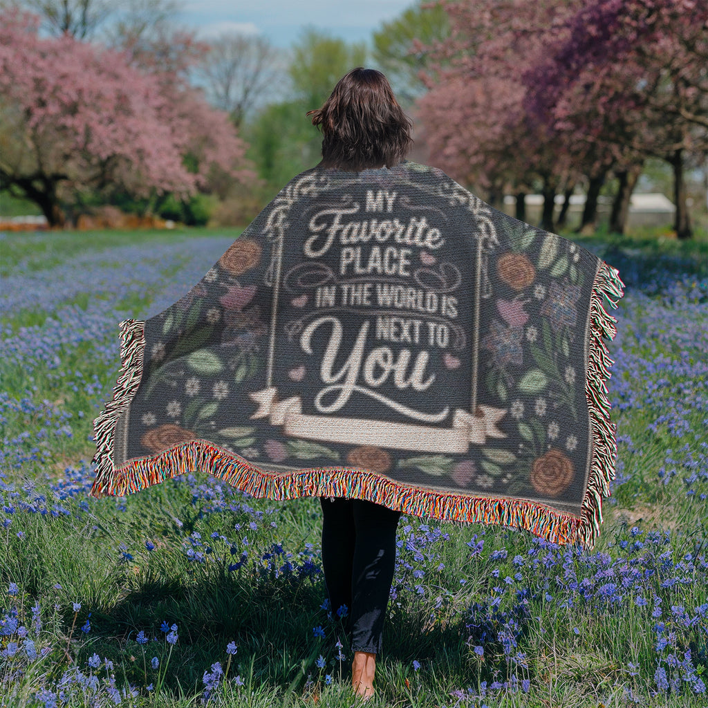 Inspirational & Romantic.- Heirloom Woven Blanket- Valentines Collection