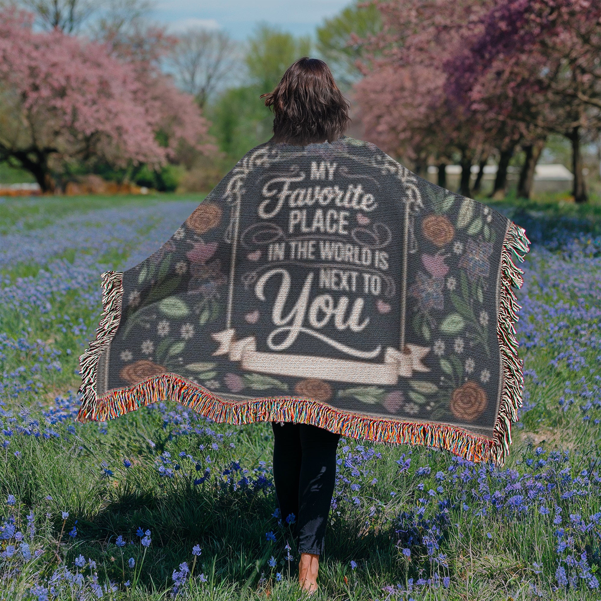 Inspirational & Romantic.- Heirloom Woven Blanket- Valentines Collection