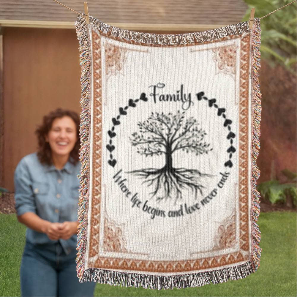 Family - Heirloom Woven Blanket - NEW!!