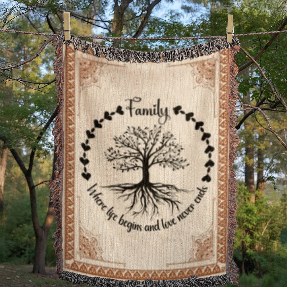 Family - Heirloom Woven Blanket - NEW!!