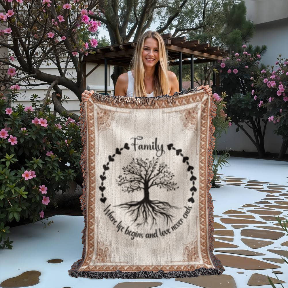 Family - Heirloom Woven Blanket - NEW!!